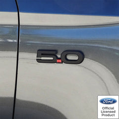5.0 Emblem Pair Black fits 15-24 Mustang Ford Official Licensed