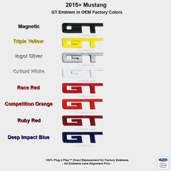 Rear Emblem Color Coded fits 15-23 Mustang GT Ford Official Licensed