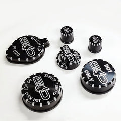 18-24 Mustang GT 5.0 Howling Coyote Radiator Cap Cover Designer Cut and Black Anodized (5000-40)