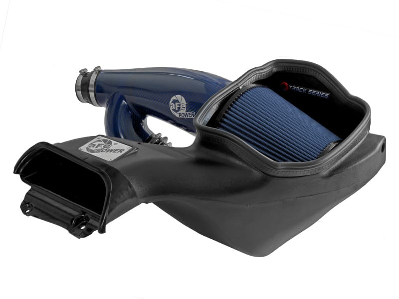 aFe 17-24 Ford F-150 Track Series Blue Kevlar Carbon Fiber C/A Intake System w/Black Pro 5R Filter