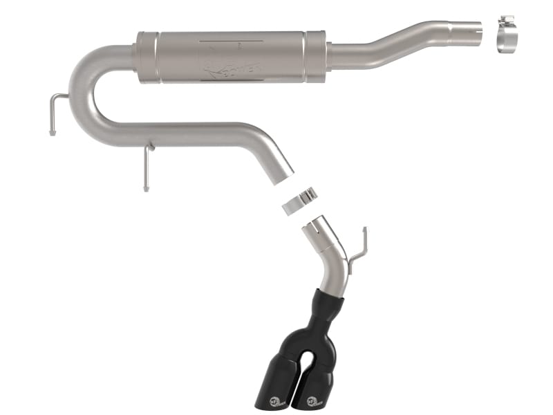 aFe Rebel Series 2-1/2in 304 Stainless Steel Cat-Back w/ Black Tip Ford Maverick 22-26 L4-2.5L FWD