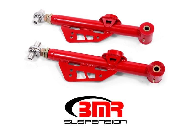 BMR 99-04 Mustang On-Car Adj. Lower Control Arms / Rod End Combo (Polyurethane) - Red