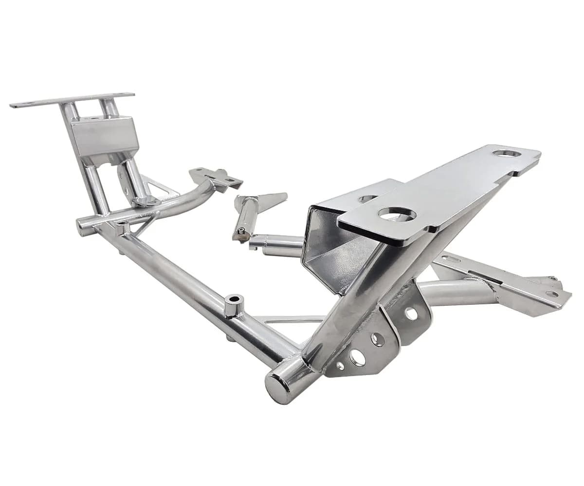 UPR S197 K-Member close-up of 4130 seamless chrome moly tubing with TIG welding.