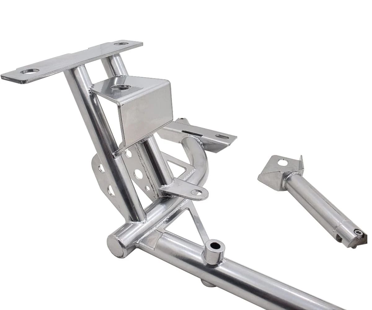 UPR S197 K-Member close-up of 4130 seamless chrome moly tubing construction