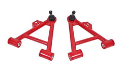 BMR 79-93 Fox Mustang Lower Non-Adj. A-Arms (Coilover Only) w/ Tall Ball Joint (Poly) - Red
