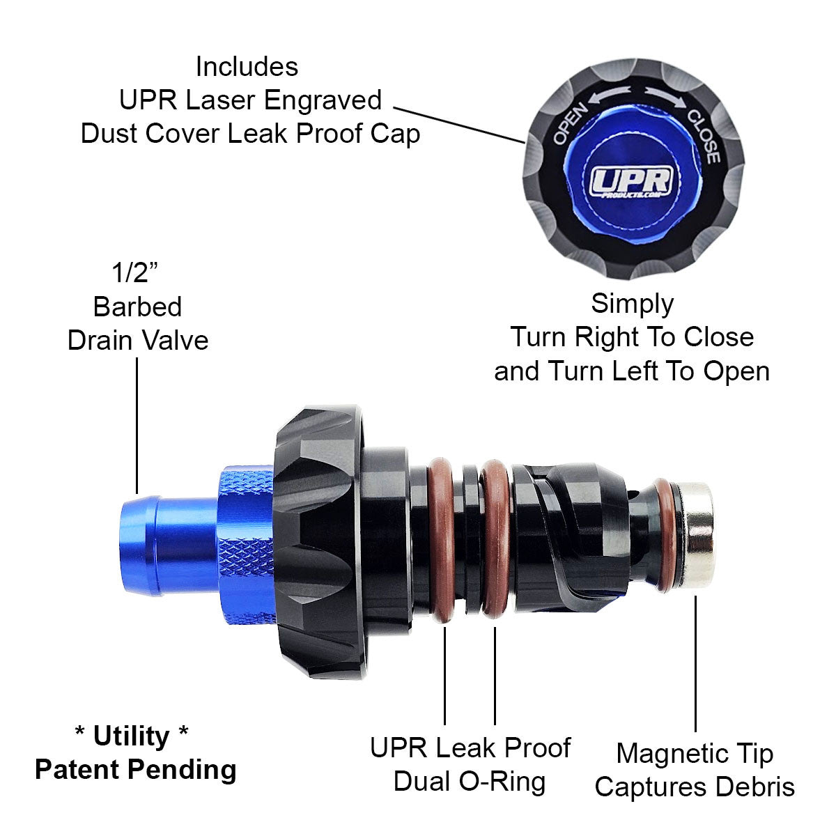 UPR Aluminum Drain Valve Ford Plastic Oil Pan Fix Repair