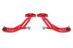 BMR 10-14 Ford Mustang Adj. Lower A-Arms Delrin/Rod End w/ 19mm STD. Ball Joint - Red