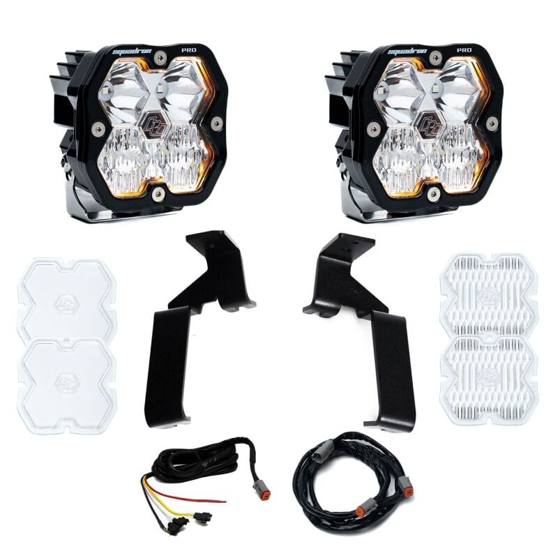 Baja Designs 21-25 Ford Raptor Squadron Pro 2.0 A-Pillar Kit (Driving/Combo) - Clear