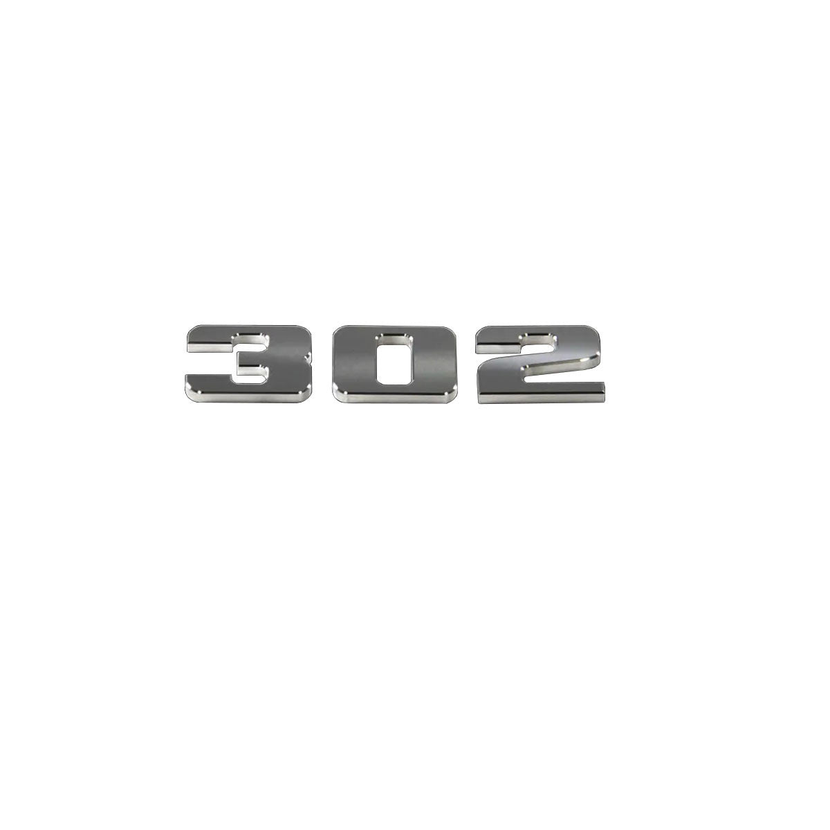 Satin Silver Aluminum 302 Mustang Ford Engine Badge Emblem Fits 5.0 3667-07