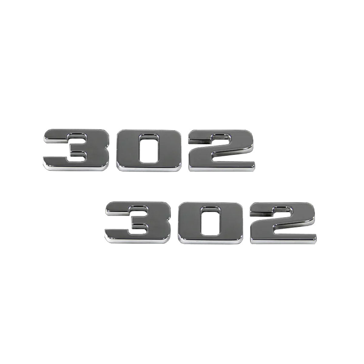 Polished Aluminum 302 Mustang Ford Engine Badge Emblem Fits 5.0 3667-108