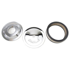 Edelbrock Air Cleaner Pro-Flo Series Round Steel Top Paper Element 14In Dia X 3 75In Dropped Base