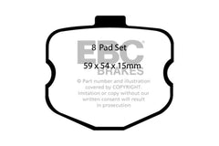 EBC 10-13 Chevrolet Corvette (C6) 6.2 Grand Sport Yellowstuff Front Brake Pads
