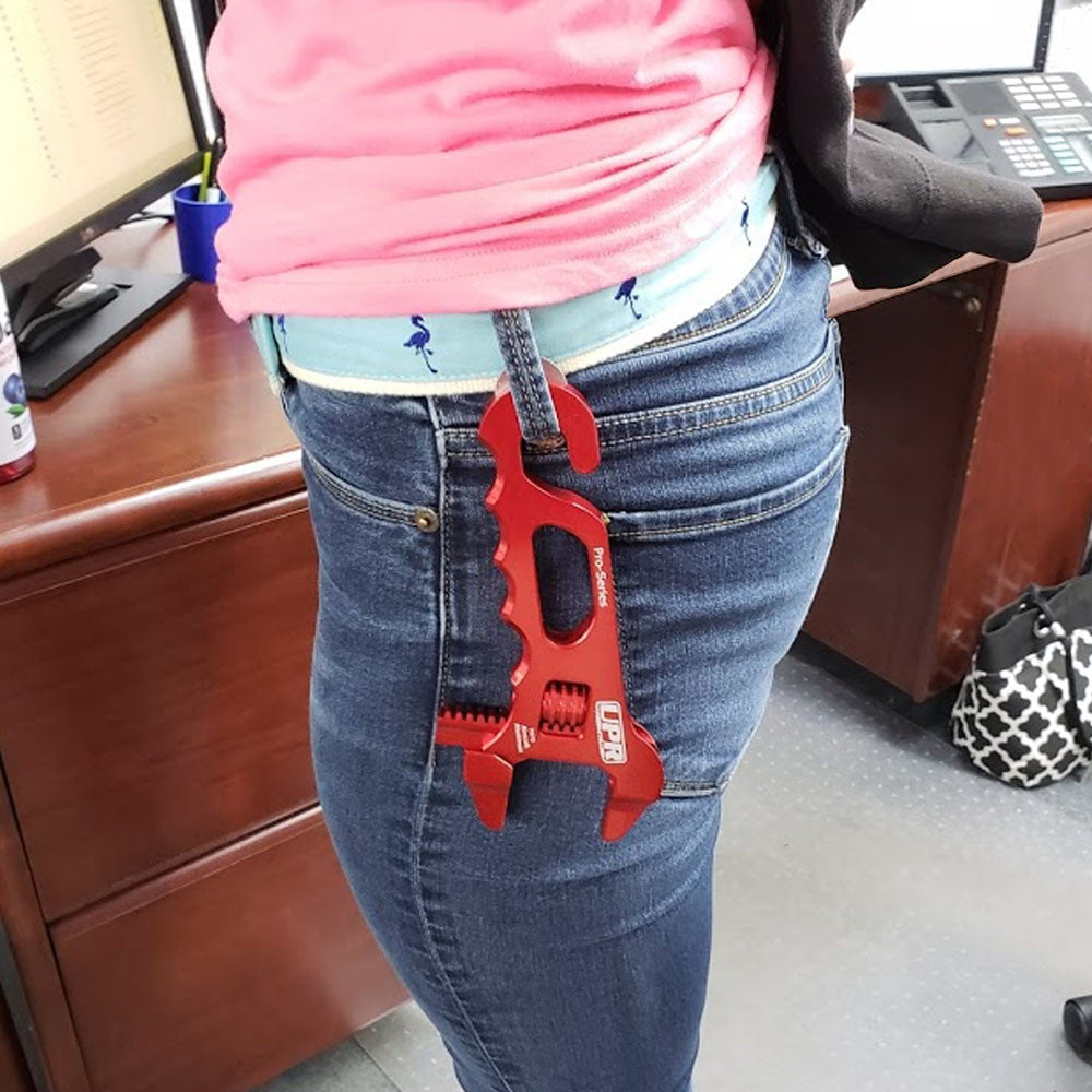UPR Billet Adjustable AN Wrench Red Belt Hoop Hanger