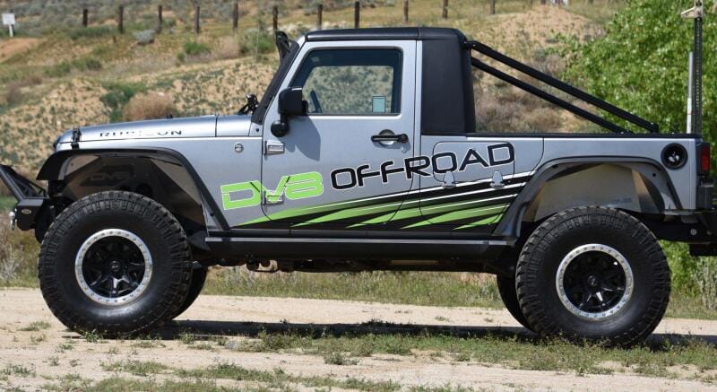 DV8 Offroad 07-18 Jeep Wrangler JK Front Aluminum Inner Fender - Black