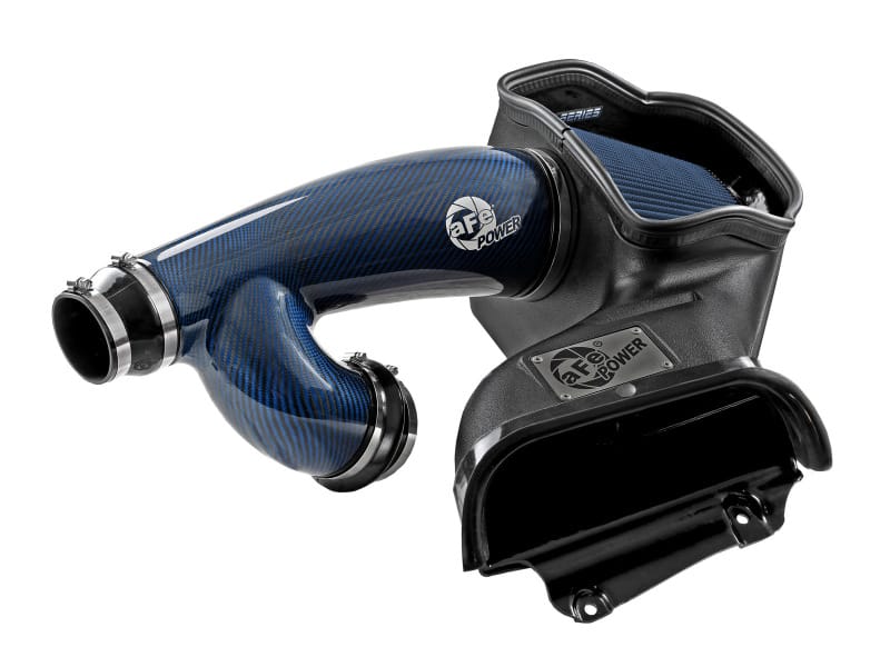 aFe 17-24 Ford F-150 Track Series Blue Kevlar Carbon Fiber C/A Intake System w/Black Pro 5R Filter