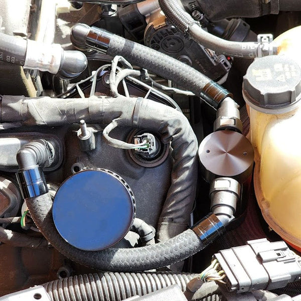 Plug N Play™ SC Oil Catch Can Separator (fits 18-22 Mustang GT