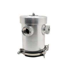 Plug N Play 4.50" VTA Breather Tank Satin Silver (fits 11+ Mustang, F-150, Coyote Swap)