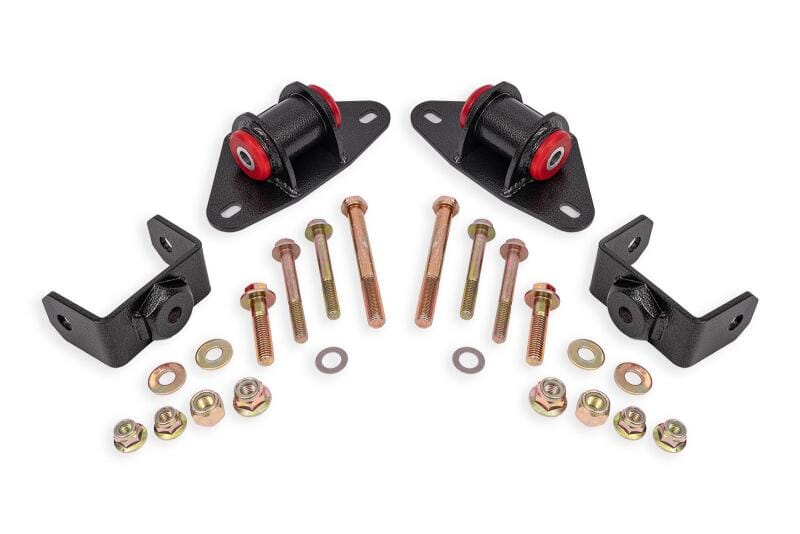 BMR Suspension 14-19 Chevrolet Corvette Motor Mount Kit - Black Hammertone
