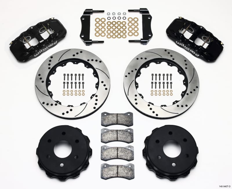 Wilwood AERO4 RearTruck Kit 14.25in Drilled 1999-2010 GM 1500-SUV 1 Piston OE Caliper