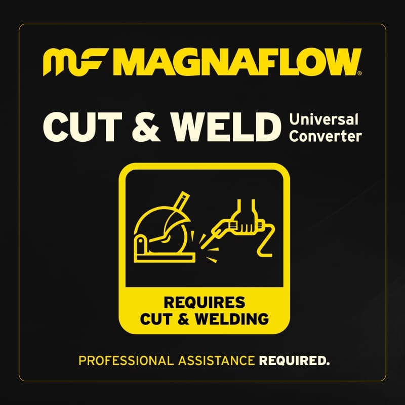 MagnaFlow Conv Univ 2in Inlet/Outlet Center/Center Round 11in Body L x 5.125in W x 15in Overall L