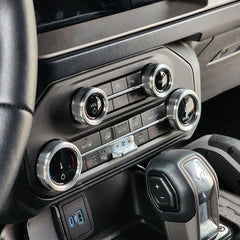 21-23 Ford Bronco UPR Billet Designer Interior Knob Set 6pc