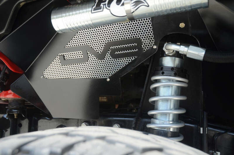 DV8 Offroad 07-18 Jeep Wrangler JK Front Aluminum Inner Fender - Black