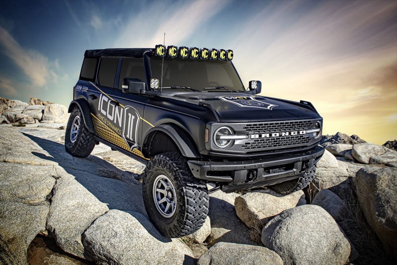 ICON 21-23 Bronco Sasquatch 2-3in Lift Stage 3 Suspension System Billet Heavy Rate