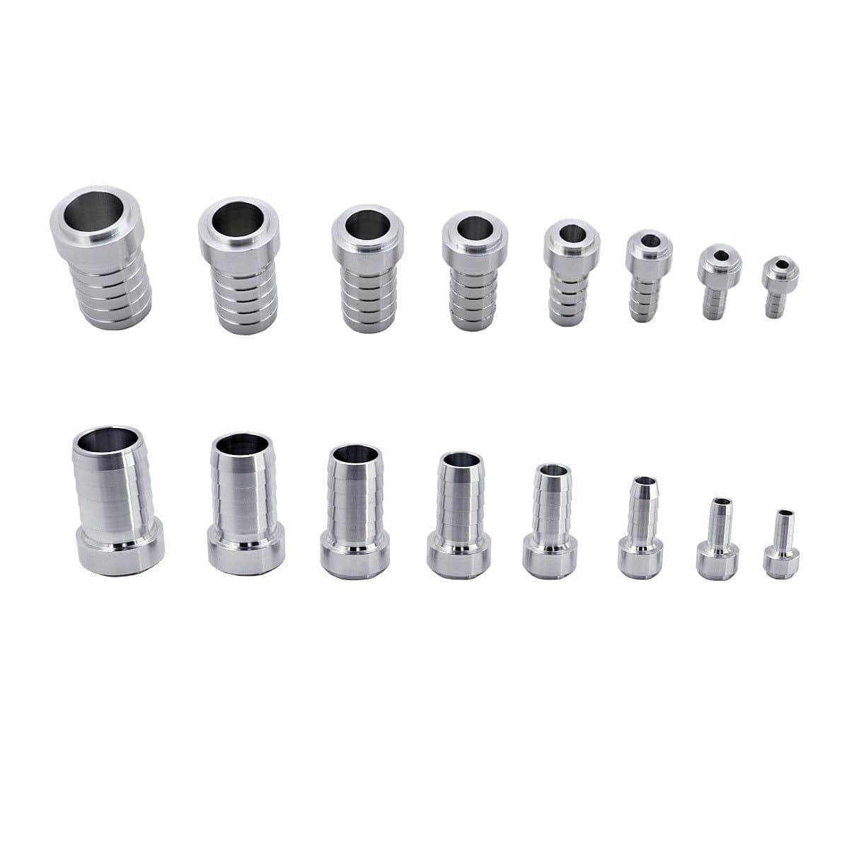 3/8" Barb Weld Bung Aluminum Stepped