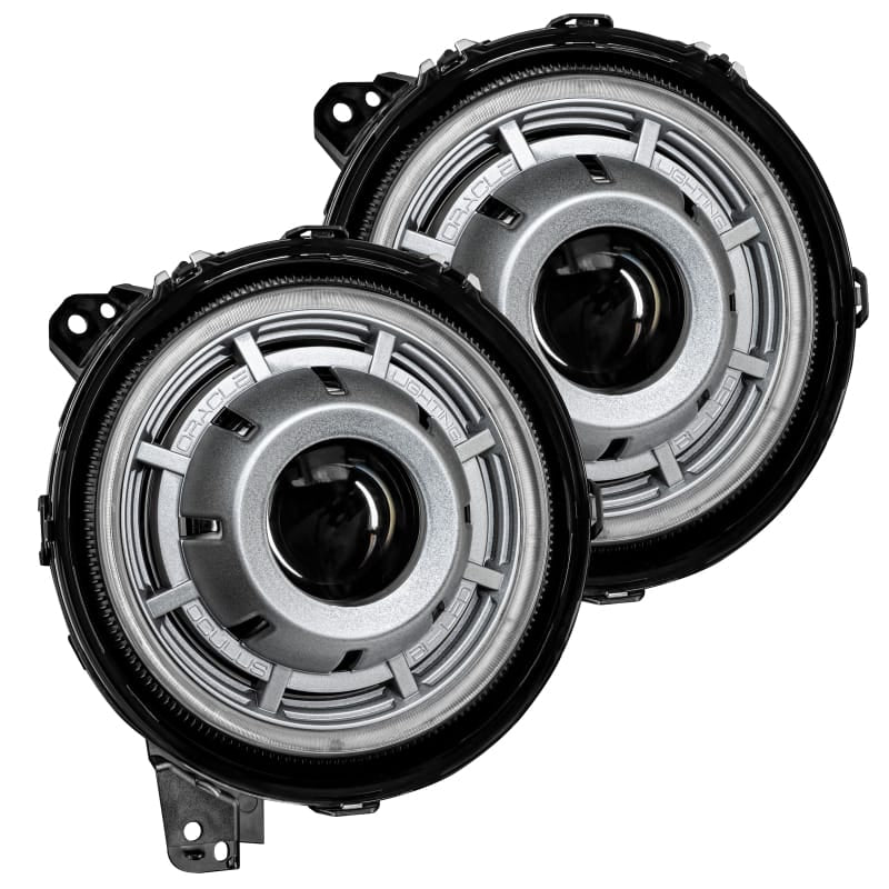 Oracle Oculus Bi-LED Projector Headlights for Jeep JL/Gladiator JT Satin Silver 5500K