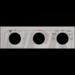 87-04 Ford Mustang Silver Face AC Panel Insert