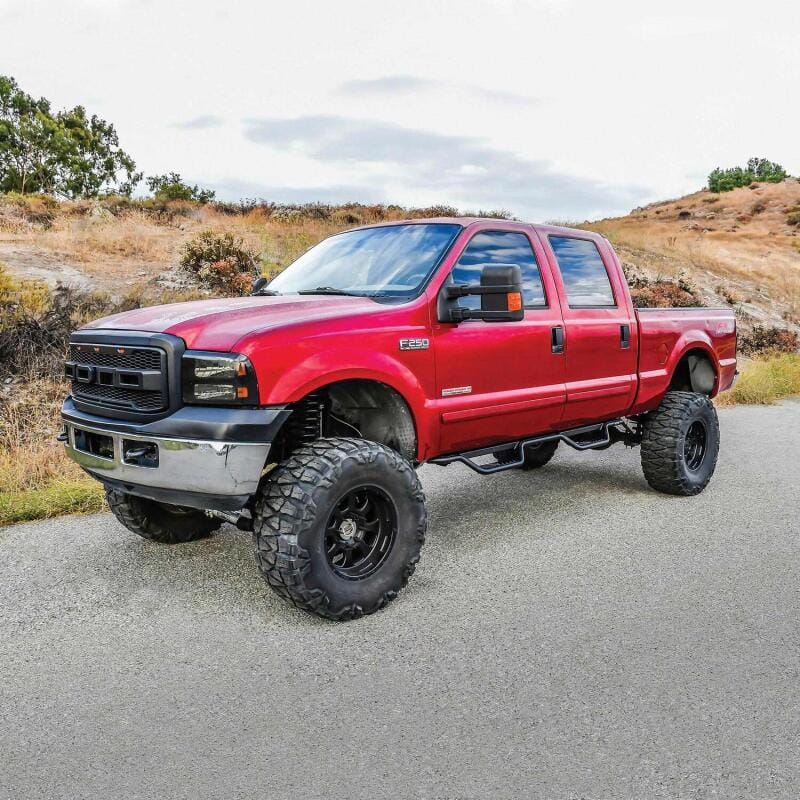 Westin 1999-2016 Ford F-250/F-350/F-450/F-550 Crew Cab Outlaw Drop Nerf Step Bars Textured Black