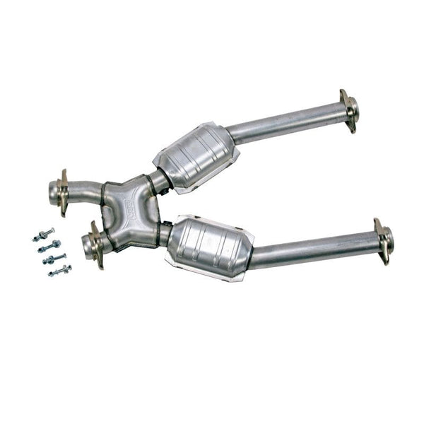yyC420 Para チューブ BBK 96-04 Mustang 4.6 GT / Cobra Short Mid X Pipe w Catalytic