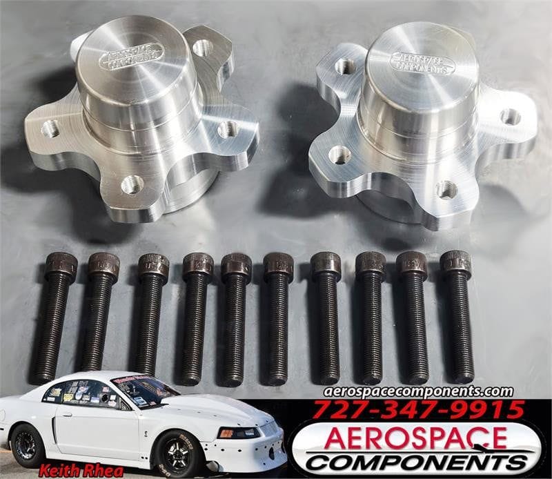 Aerospace Components Front Billet Hubs (fits 05-20 Mustang)