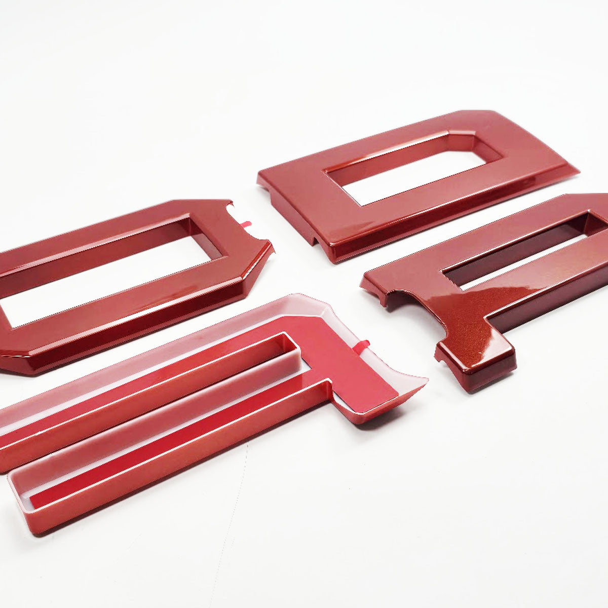 AMP-83684-05 Hot Pepper Red Grille Lettters for Raptor Bronco 
( Strongest OEM Adhesive Backing!)