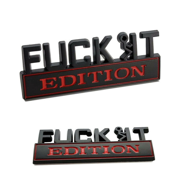 FUCK IT EDITION EMBLEEM LOGO ZWART / ROOD | American Sale Shop FUCK IT EDITION EMBLEEM LOGO ZWART / ROOD | American Sale Shop