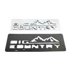 Chrome Big Country Emblem. Measures 10.75" Inches Long x 3" Inches Tall