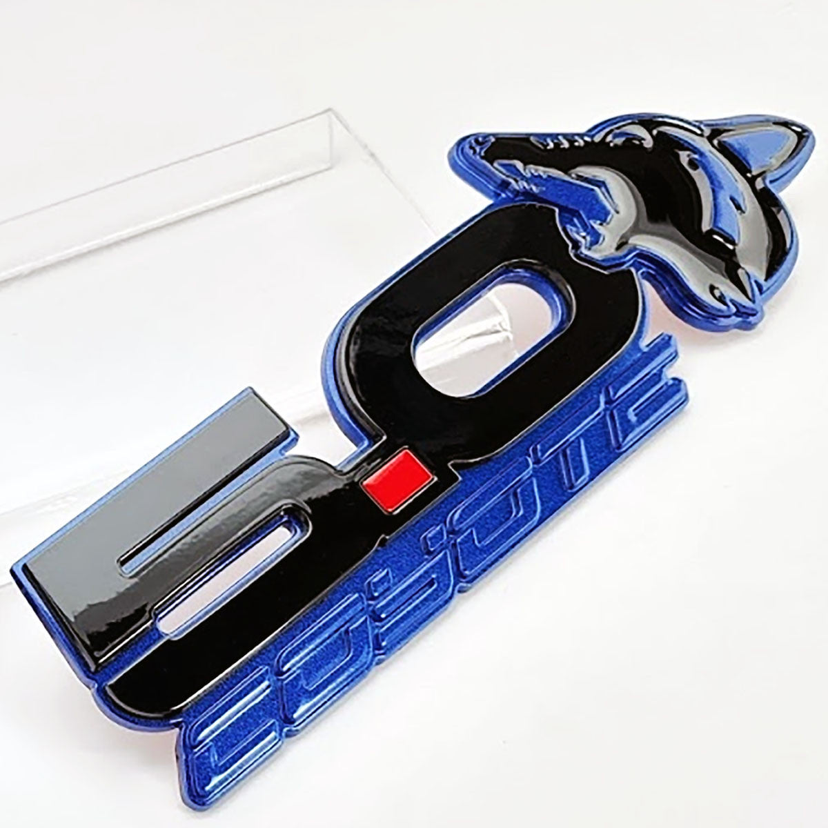 2015-2023 Coyote 5.0 Mustang Fender Emblems (LIGHTNING BLUE/BLACK) AMP-85101-16