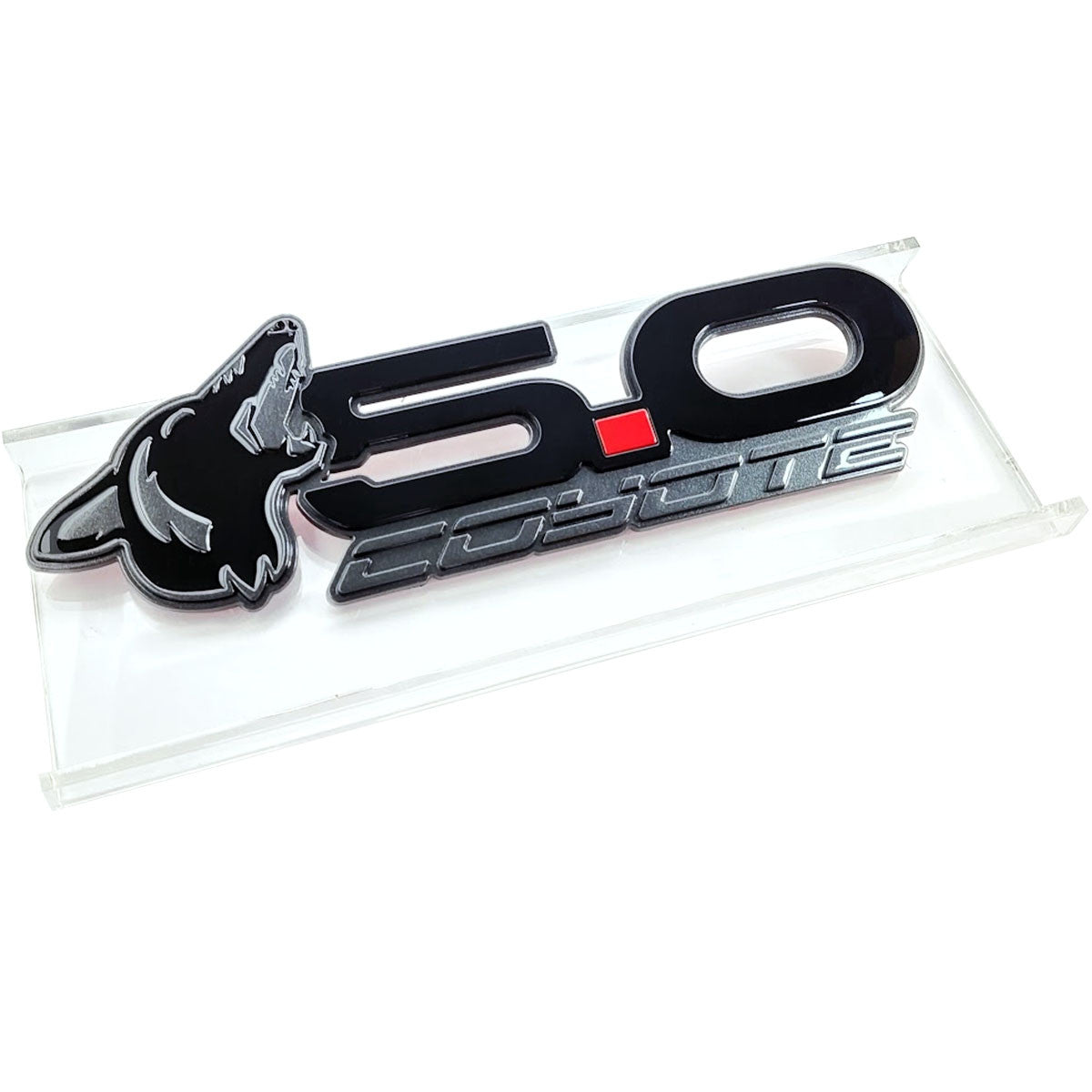 Howling Coyote 5.0 Rear Decklid Emblem Left Coyote - Magnetic - Fits Mustang & Universal - AMP-85101-19