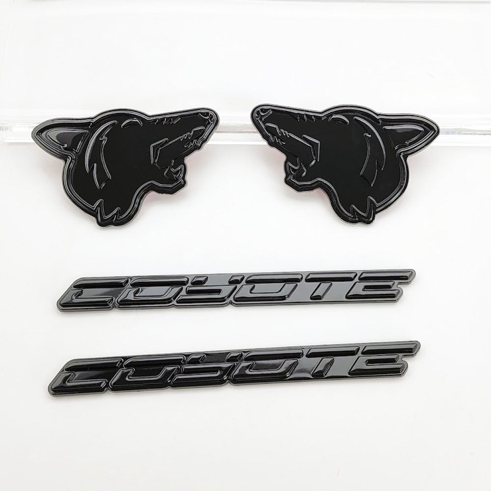 Coyote Head Emblem fits Mustang and F150 - Gloss Black