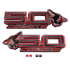 Howling Coyote 5.0 Fender Emblems Fits 15-25 Mustang (7.25" x 2.25" x .250") VA 2-296-717