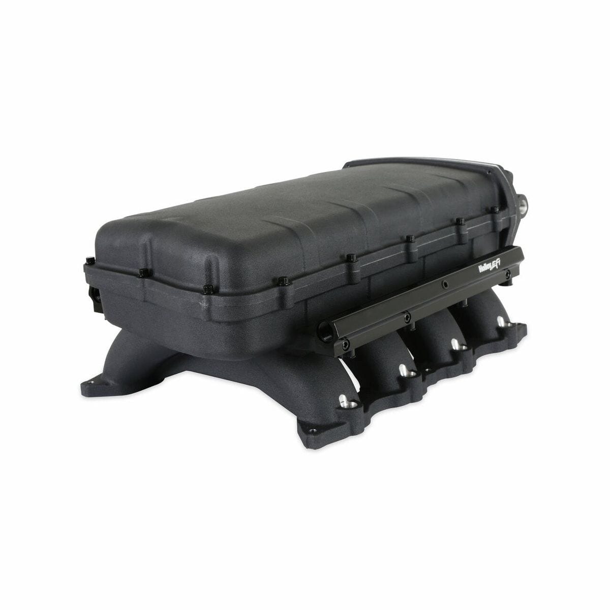Holley Ultra Lo-Ram Intake Manifold Black (fits Ford Coyote 11-23 Mustang) Oval TB
