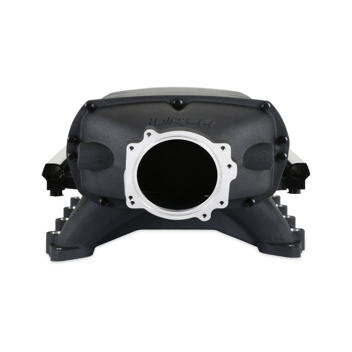 Holley Ultra Lo-Ram Intake Manifold Black (fits Ford Coyote 11-23 Mustang) Round TB