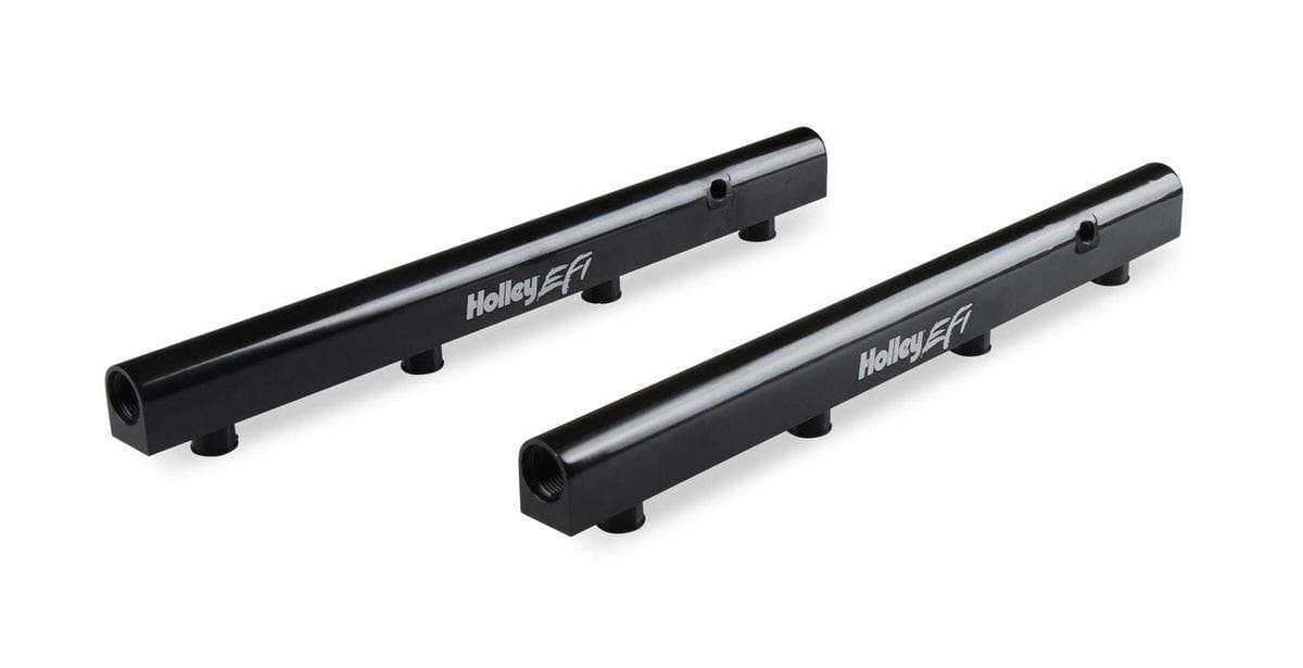 Holley Hi-Flow Billet Fuel Rails (fits 11-21 Mustang) Coyote Engine Swap