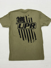 Team UPR American Flag T-Shirt - Military Green