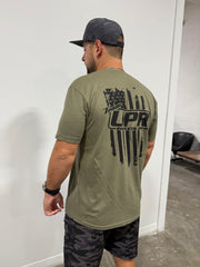 Team UPR American Flag T-Shirt - Military Green
