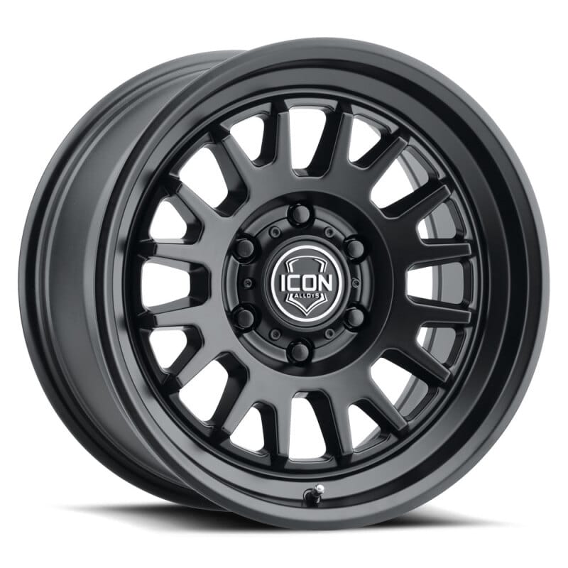 ICON Anza 17x8.5 6x5.5 25mm Offset 5.75in BS 95.1mm Hub Bore Satin Black Wheel