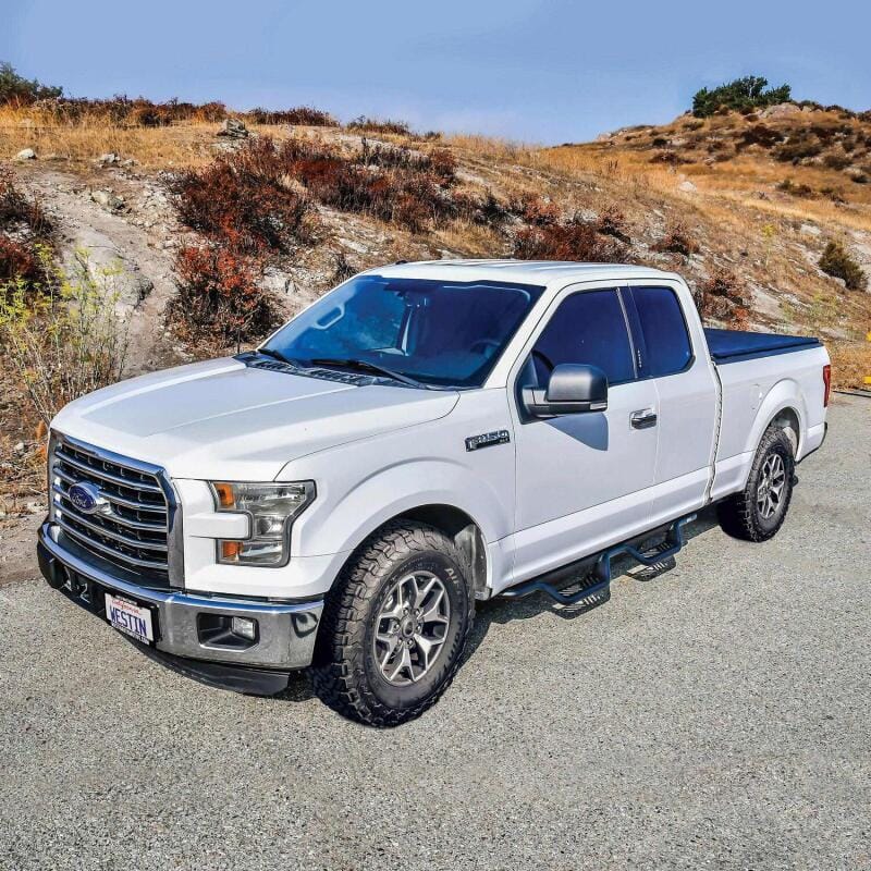 Westin 15-26/17-26 Ford F-150/F-250/F-350/F-450 SuperCab Outlaw Drop Nerf Step Bars Tex Black
