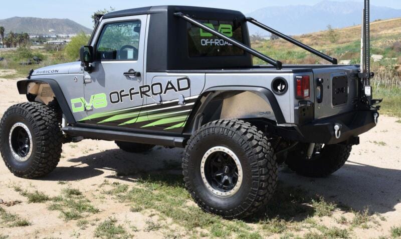 DV8 Offroad 07-18 Jeep Wrangler JK Front Aluminum Inner Fender - Black