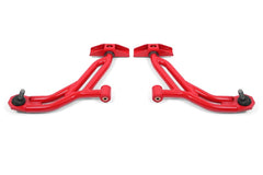 BMR 10-14 Ford Mustang Non-Adj. Lower A-Arms Delrin/Rod End w/ 19mm Tall Ball Joint - Red