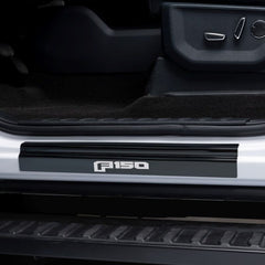 Putco 15-20 Ford F-150 - SuperCrew w/ F-150 Etching (4pcs) Black Platinum Door Sills
